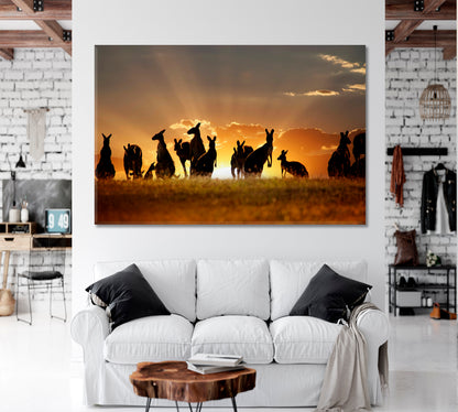 Australian Kangaroos Countries Canvas Print Artesty   