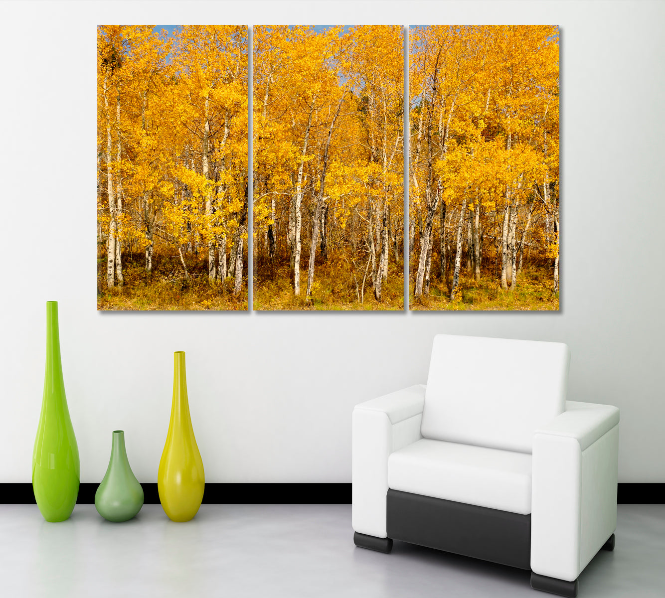 BEAUTIFUL AUTUMN Colorful Stands Of Aspen Trees Nature Wall Canvas Print Artesty   