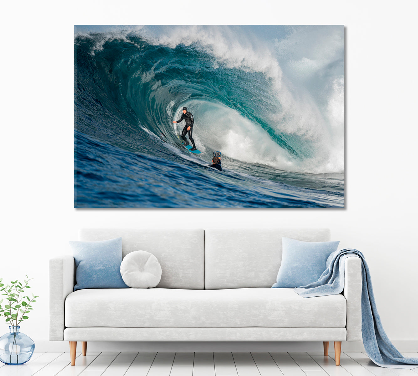 BIG WAVES Surfer Motivation Sport Poster Print Decor Artesty   