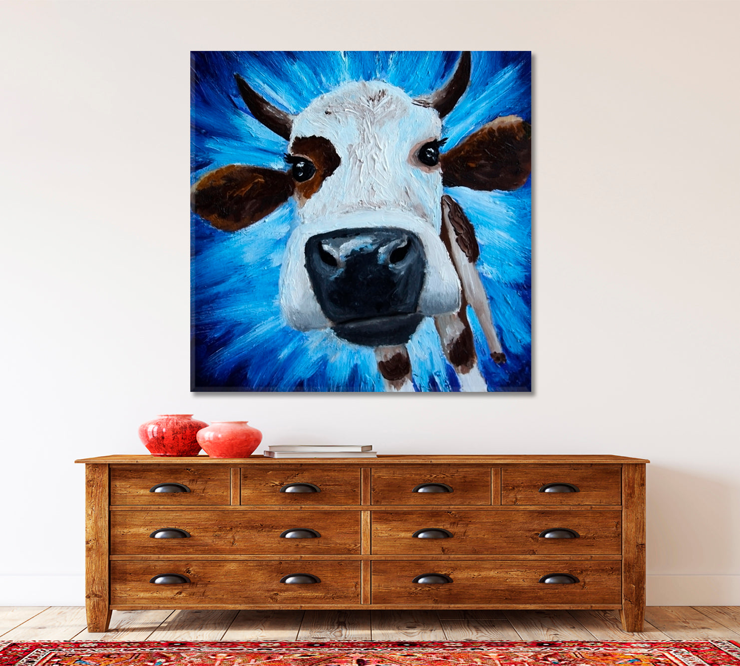 Cute Lovely Cow Animals Canvas Print Artesty   