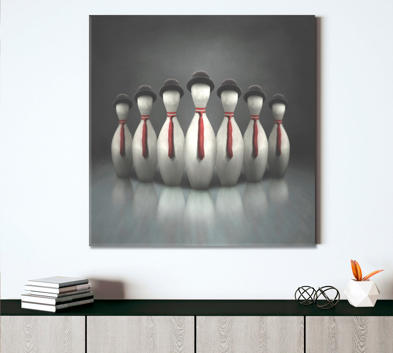 IN A ROW Corporate Risk Management Concept Business Concept Wall Art Artesty   