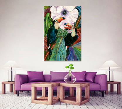 Paradise Tropical Garden With Birds Fine Art Artesty   