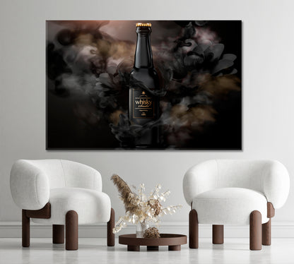 Premium Whiskey Black Fog Vintage Affordable Canvas Print Artesty   