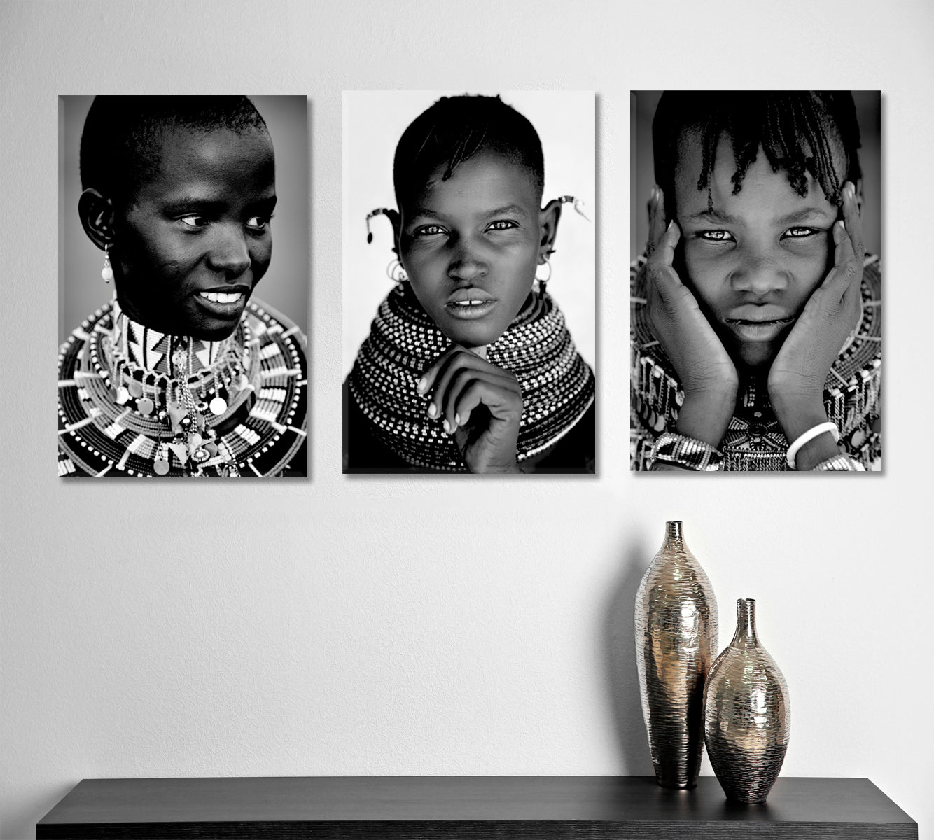 SET 3 African Tribal Beautiful Kids Abstract Art Print Artesty   