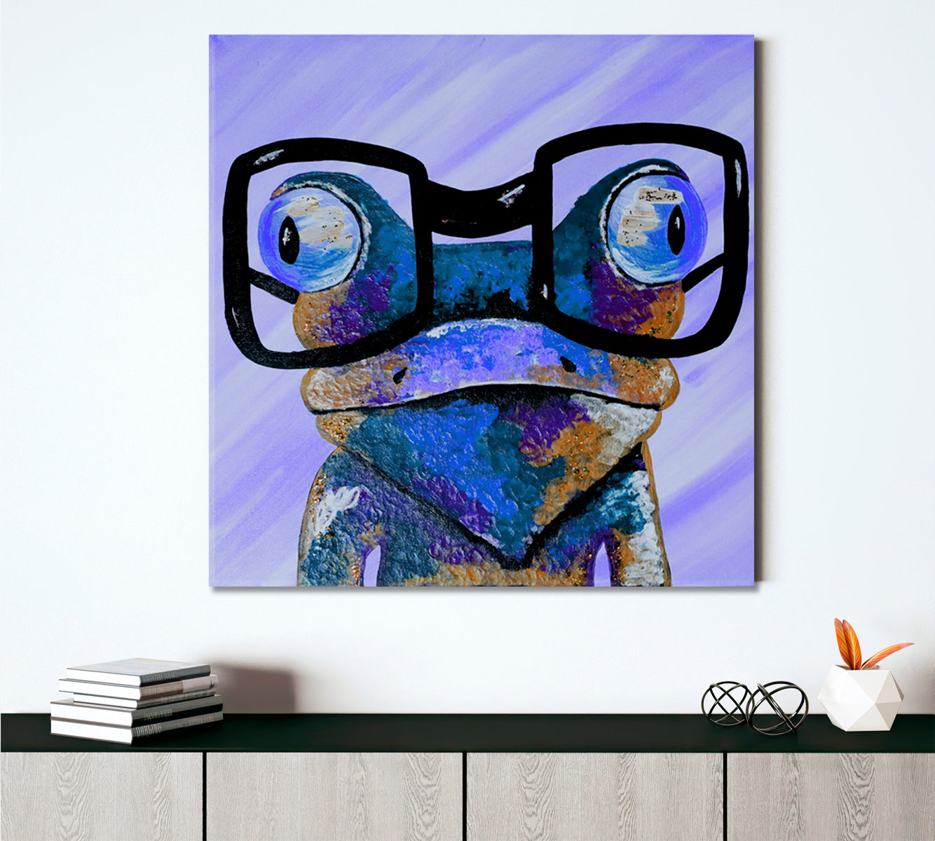 Smart Frog Animals Canvas Print Artesty   