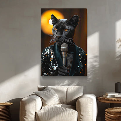 Panther Singer Portrait Canvas Prints Artesty