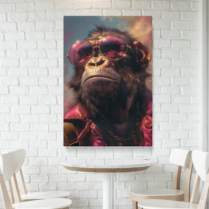 Stylish Monkey Wearing Sunglasses Canvas Prints Artesty