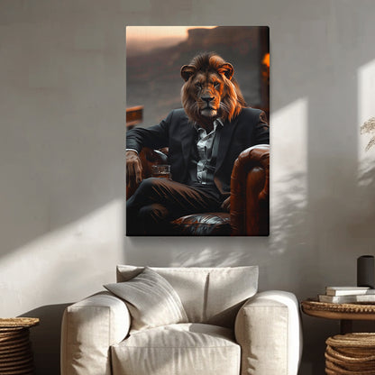 Lion Boss Canvas Prints Artesty 1 Panel 16"x24"