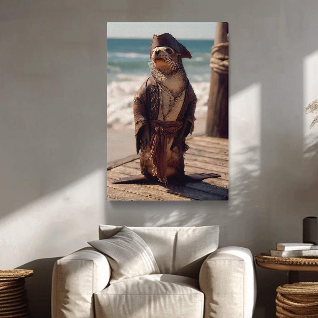 Pirate Otter Canvas Prints Artesty