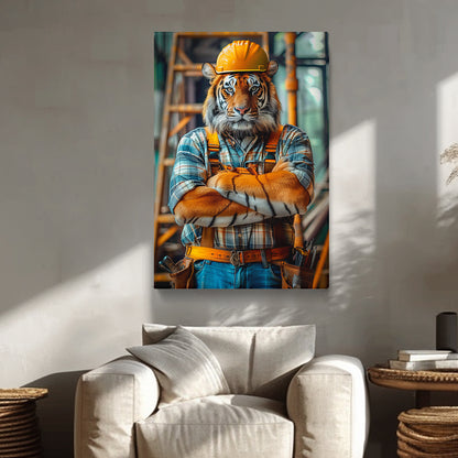 Confident Builder Tiger Canvas Prints Artesty