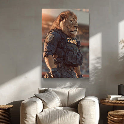 Lion Police Officer Canvas Prints Artesty