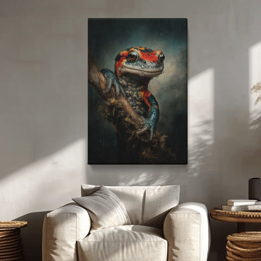 Triton Salamander in Rainforest Canvas Prints Artesty