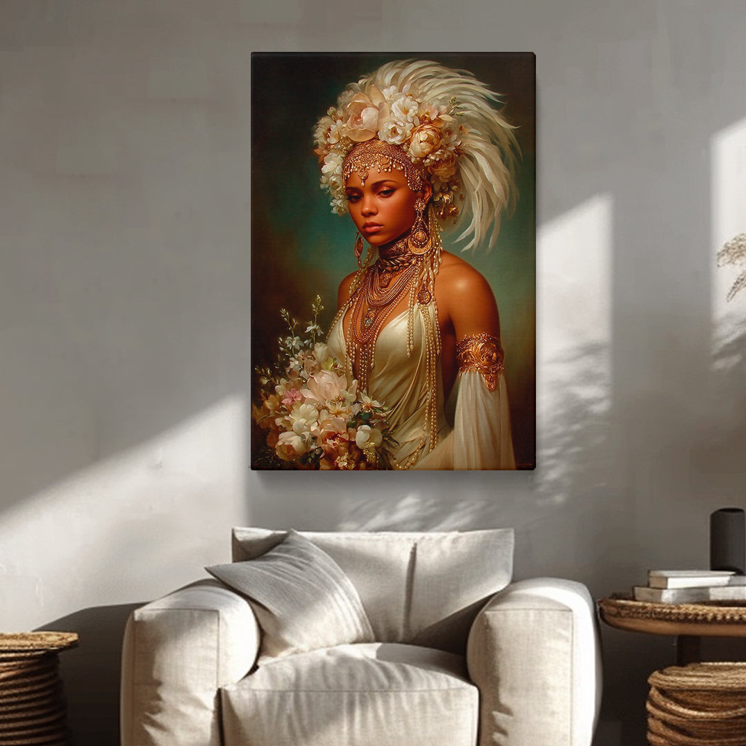 Royal African Goddess Portrait Canvas Prints Artesty
