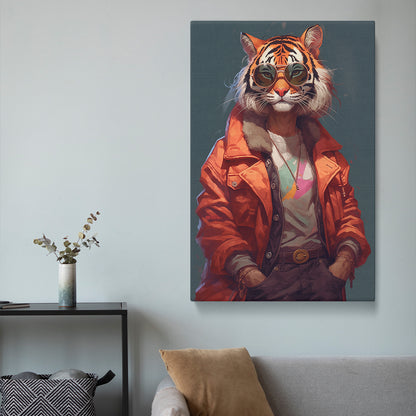 Modern Trendy Tiger Portrait, Urban Style Animal Gift Abstract Art Print Artesty   