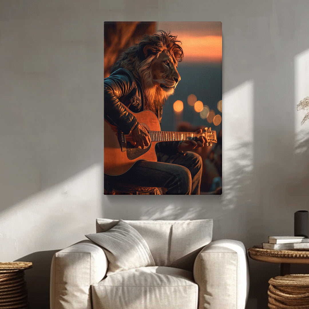 Lion Guitarist Canvas Prints Artesty