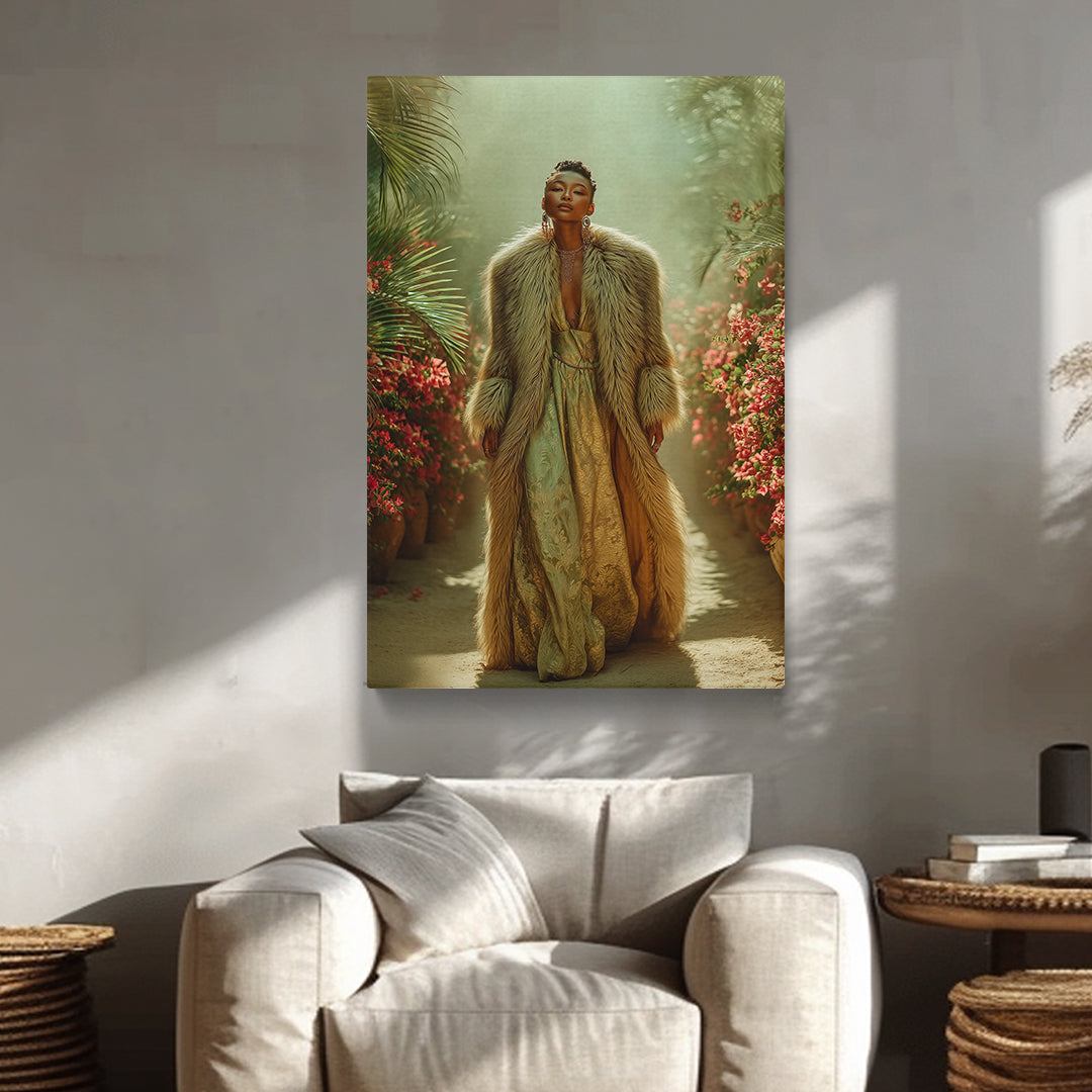 Fashion Queen in Tropical Jungle Canvas Prints Artesty