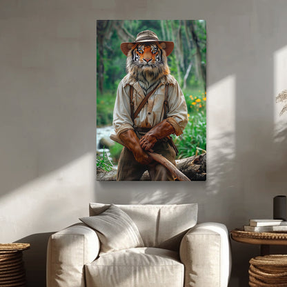 Tiger Explorer in Jungle Canvas Prints Artesty