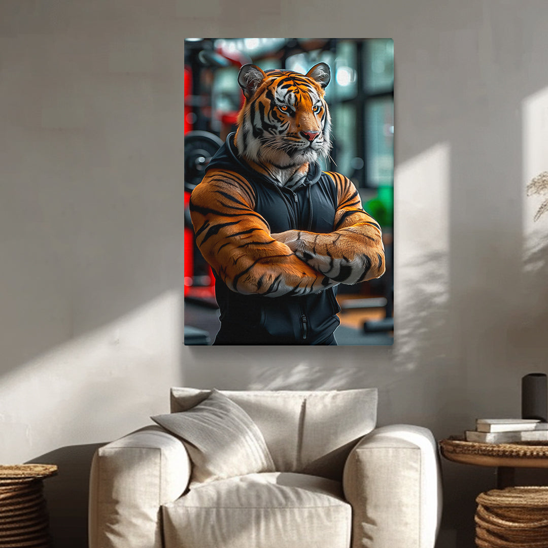 Tiger Fitness Trainer Canvas Prints Artesty