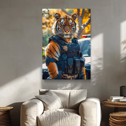 Tiger Police Officer Canvas Prints Artesty