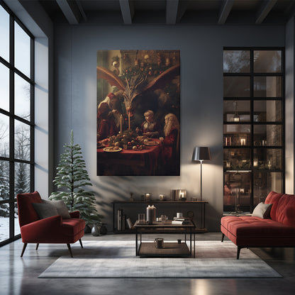 Medieval Dragon Christmas Feast Canvas Prints Artesty