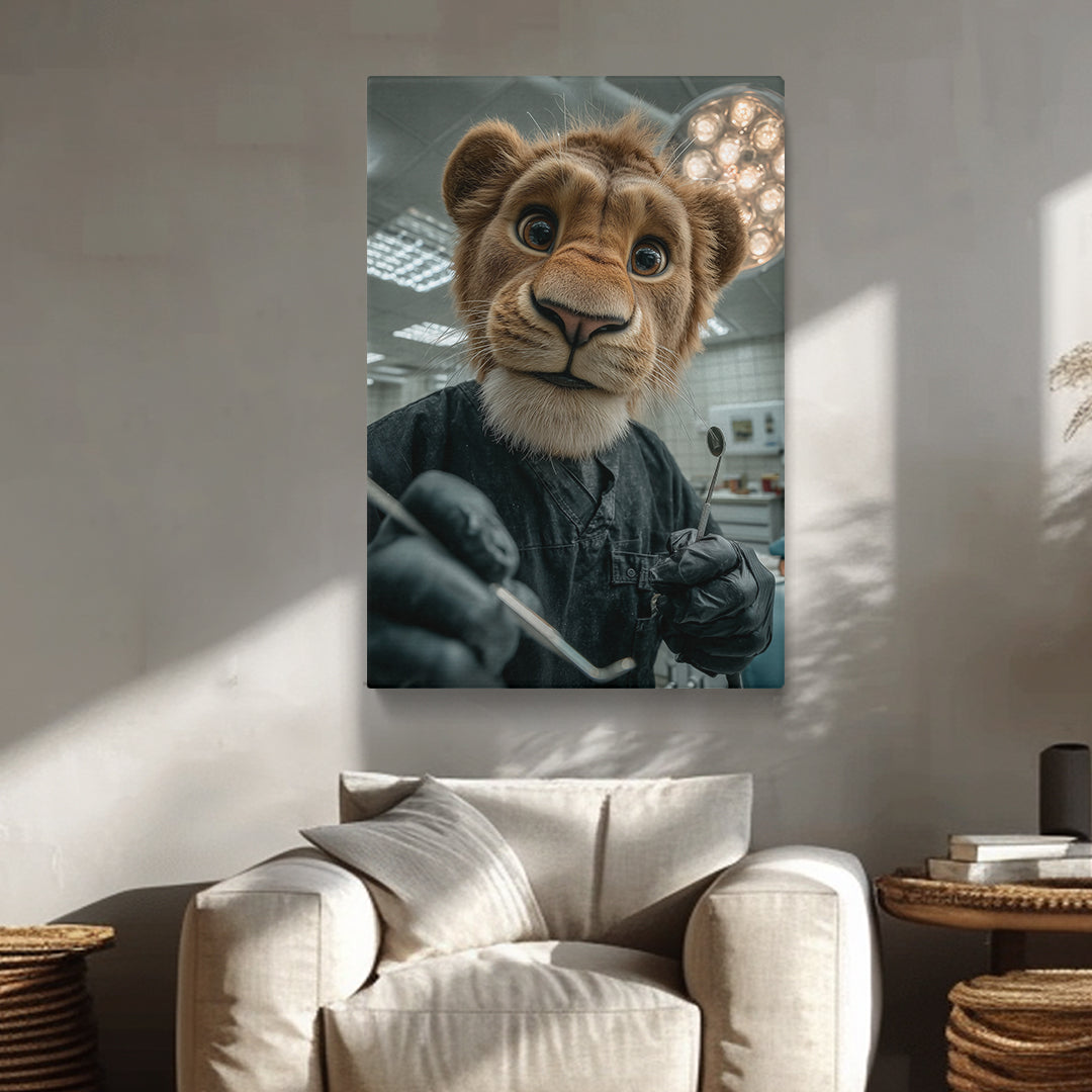 Lion Dentist Canvas Prints Artesty
