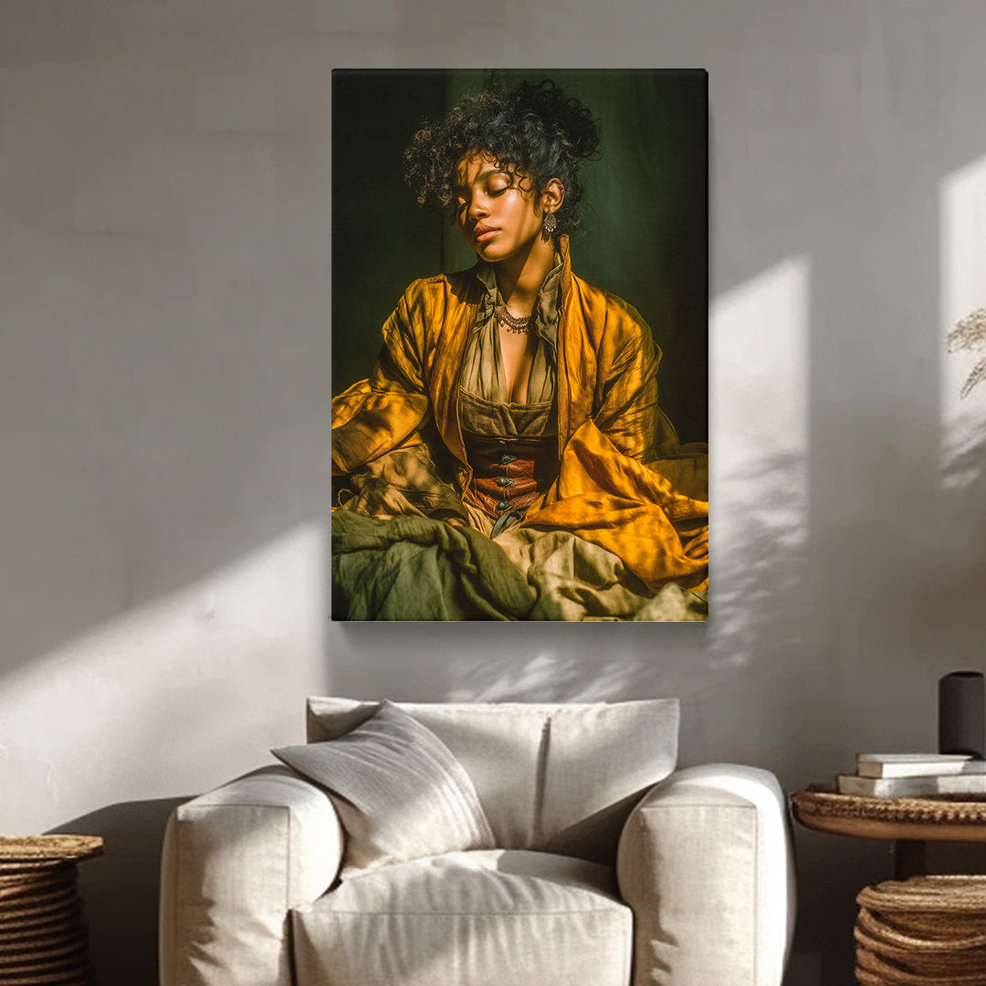 Vintage Fashion Afrocentric Canvas Print