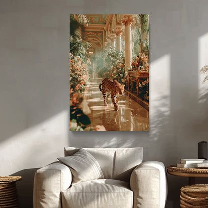 Leopard in Tropical Palace Canvas Prints Artesty
