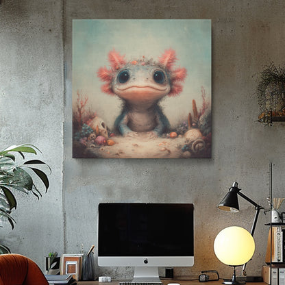 Charming Axolotl Contemporary Art Artesty