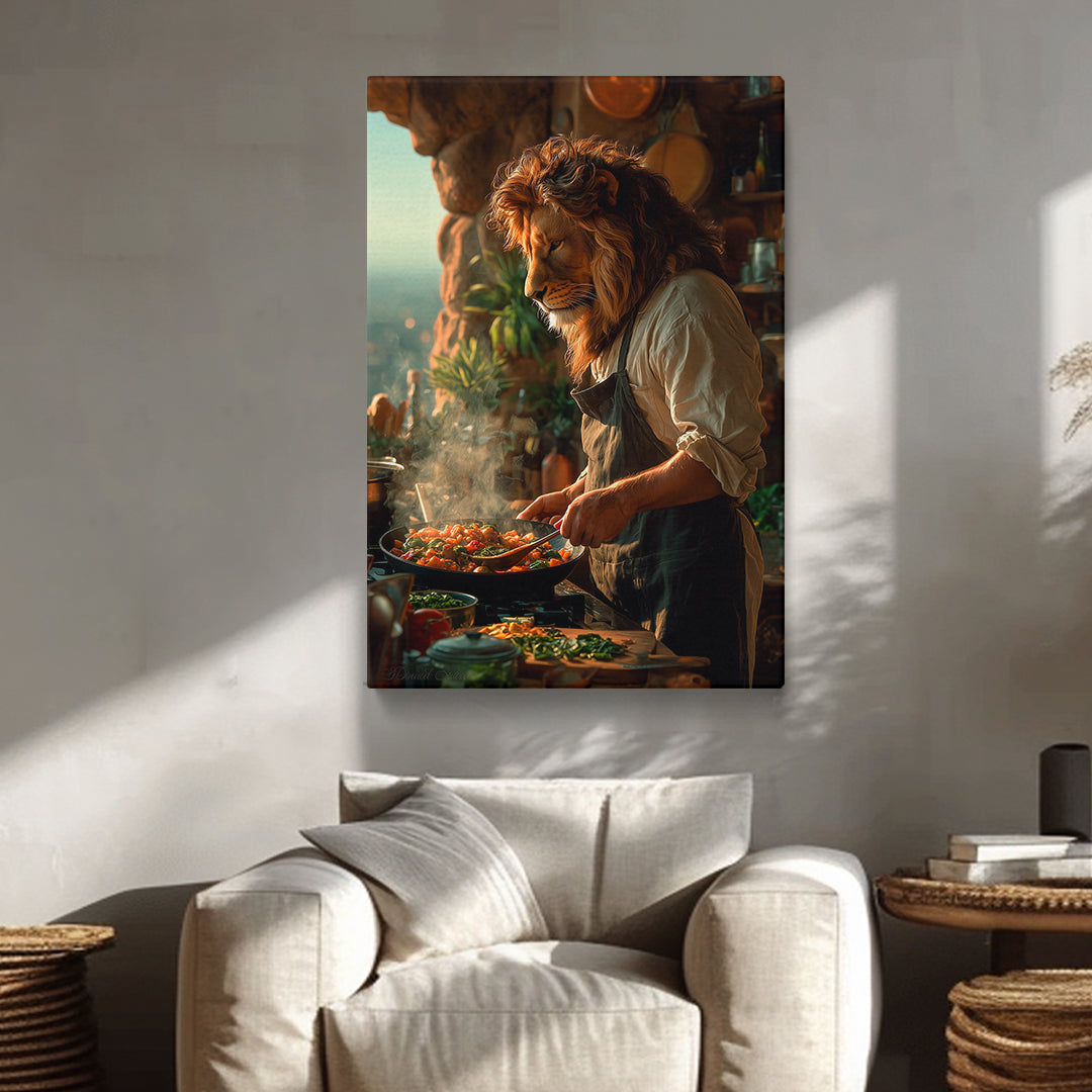 Lion Chef Canvas Prints Artesty
