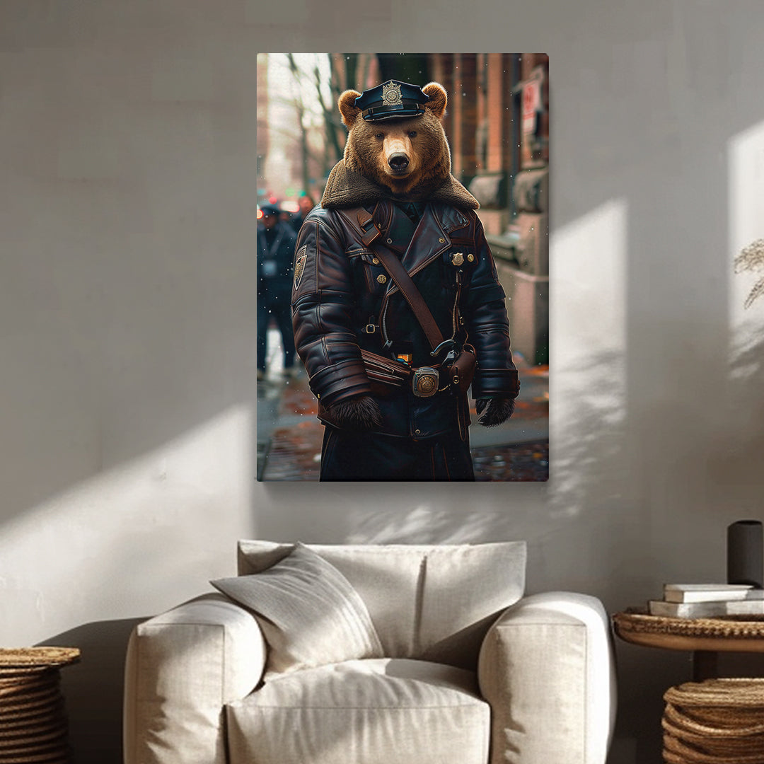 Bear Police Officer Canvas Prints Artesty