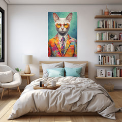 Fashion Cat Pets Portraits Canvas Prints Artesty 1 Panel 16"x24" 