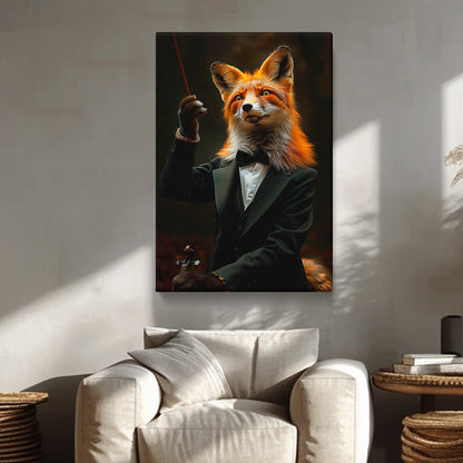Orchestra Conductor Fox Canvas Prints Artesty