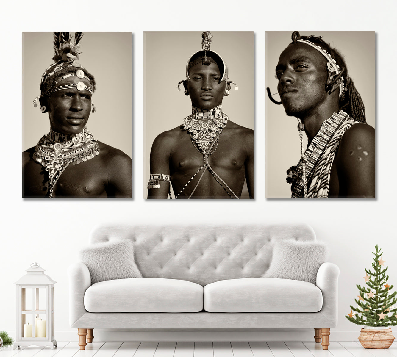 ARCHERS Tribal Warriors African Style Canvas Print Artesty   