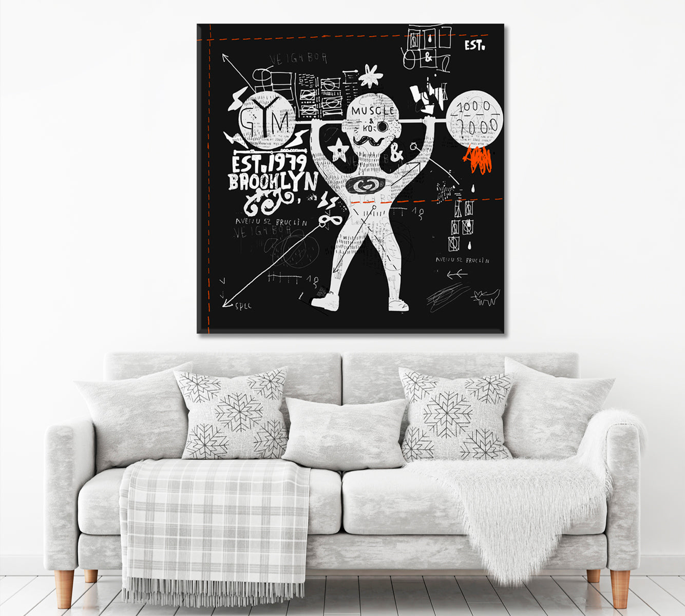 ATHLETE Fitness Creative Graffiti Style Sport Motivating Poster Motivation Sport Poster Print Decor Artesty 1 Panel 12"x12" 