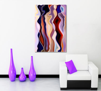 Abstract Design Composed of Feminine Curved Lines Abstract Art Print Artesty   