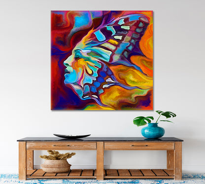 INNER EMBODIMENT Abstract Human Portrait As A Butterfly Abstract Art Print Artesty   