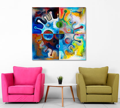 Abstract Virus Contemporary Art Artesty   