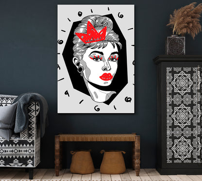 Audrey Hepburn Pop Art Celebs Canvas Print Artesty   