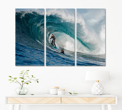 BIG WAVES Surfer Motivation Sport Poster Print Decor Artesty   