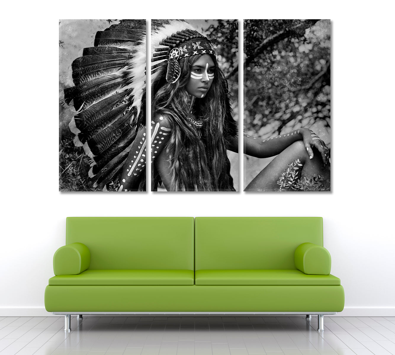 CHIEFTAIN Attractive Indian Woman Black And White Portrait Photo Art Artesty   