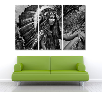 CHIEFTAIN Attractive Indian Woman Black And White Portrait Photo Art Artesty   