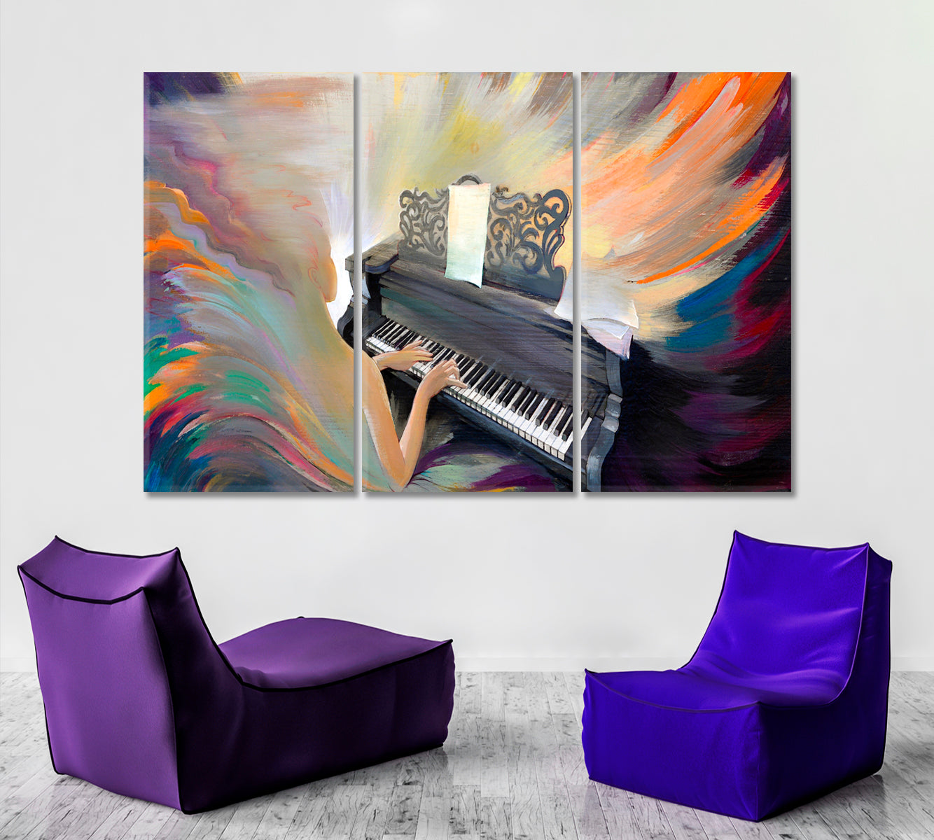 FANTASY Musical Volcano Music Wall Panels Artesty   