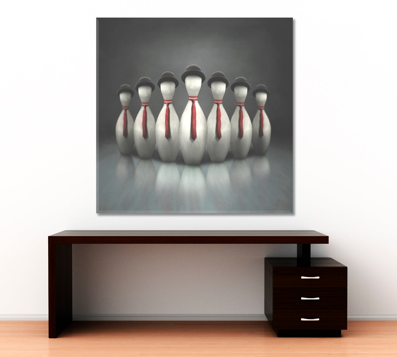 IN A ROW Corporate Risk Management Concept Business Concept Wall Art Artesty   