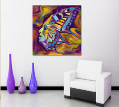 PURPLE DREAM  Abstract Human Portrait As A Butterfly Abstract Art Print Artesty   