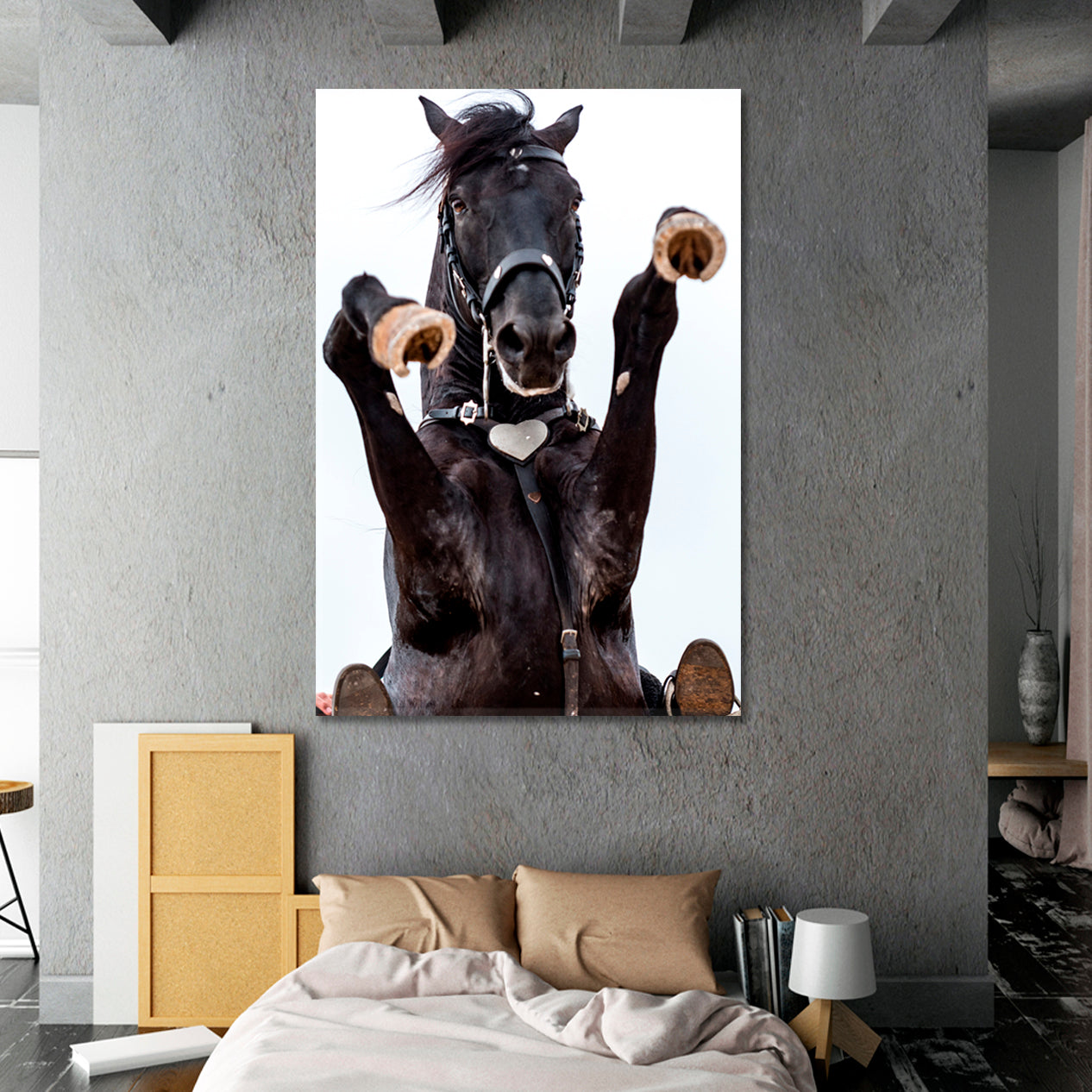 Rearing Horse Animals Canvas Print Artesty   