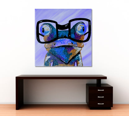 Smart Frog Animals Canvas Print Artesty   