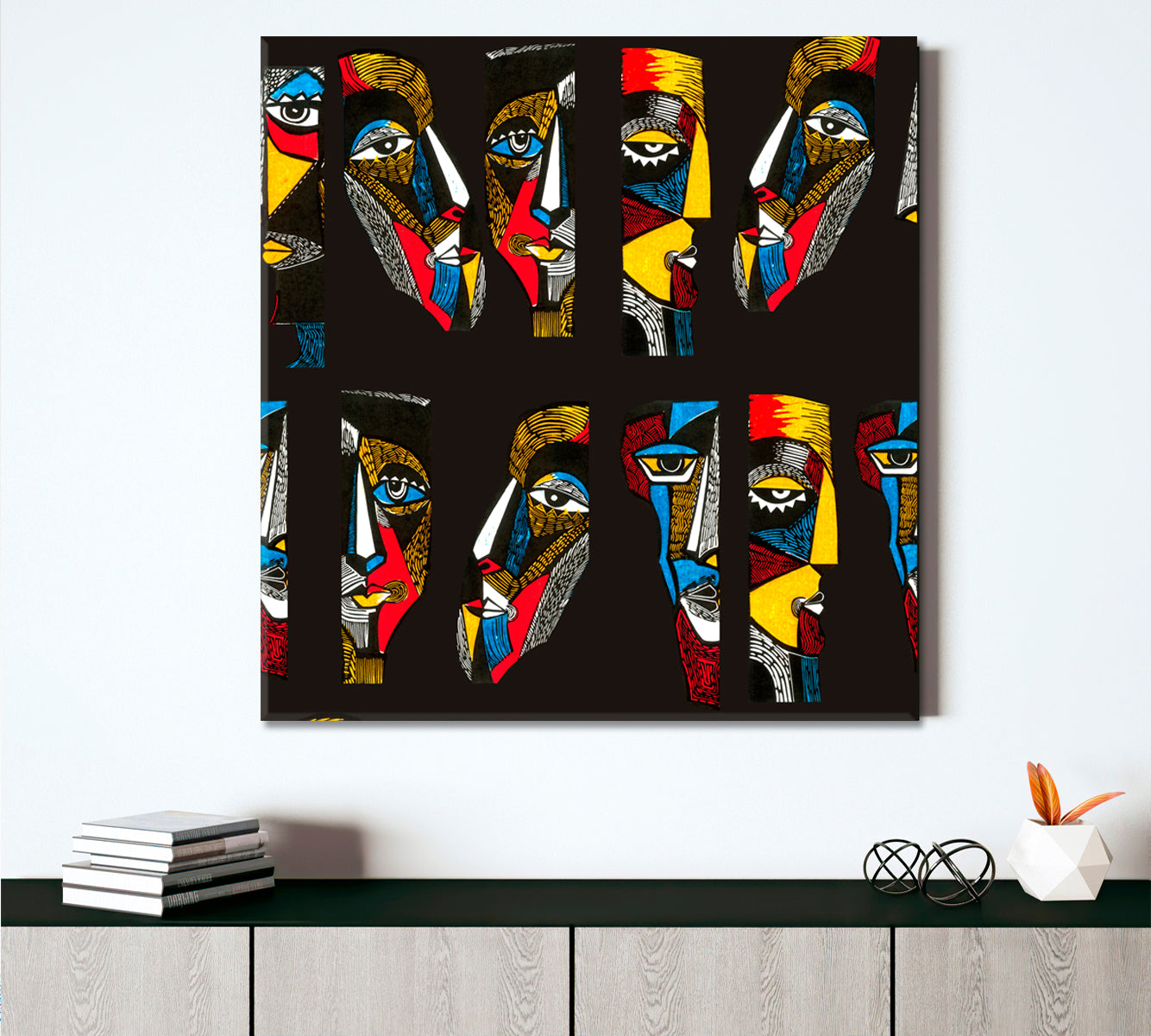 Surreal Picasso Faces African Style Canvas Print Artesty   