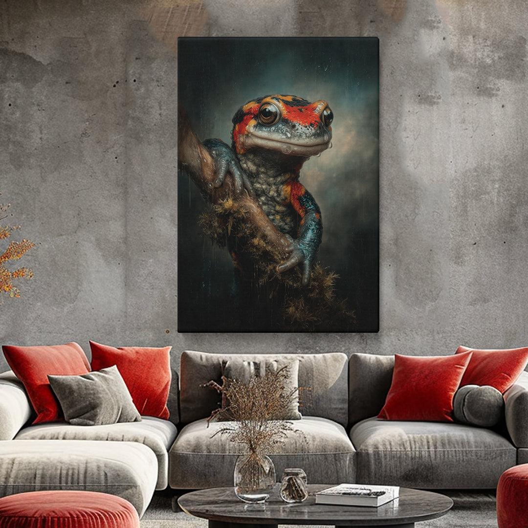 Triton Salamander in Rainforest Canvas Prints Artesty