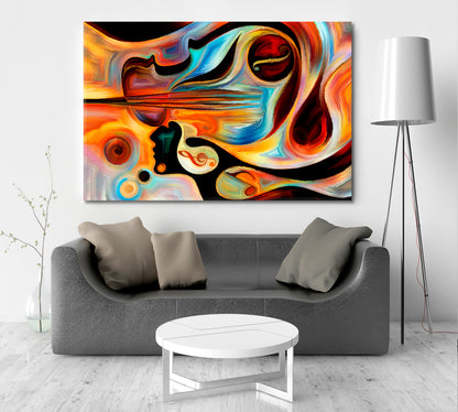 INNER MELODY Modern Colorful Human Musical Shapes Abstraction Music Wall Panels Artesty   