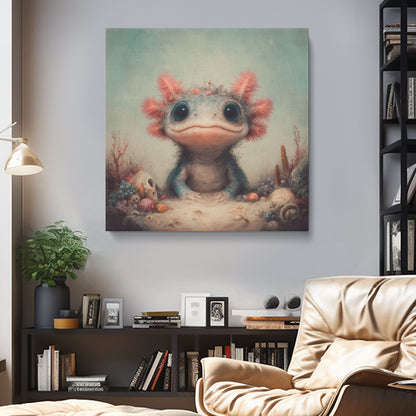 Charming Axolotl Contemporary Art Artesty